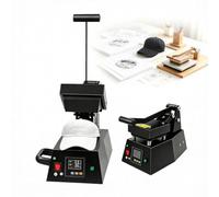 450w Digital Heat Press Machine With Lcd Screen, 4.7x4.7in Heating Plate, 0-999s & 32-482°f Adjustable, Small Heat Transfer Machine, Hot Label Transfer Press For T-shirt Hat Label Diy Printing