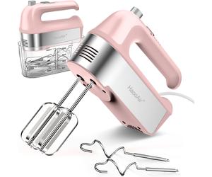 450W Electric Hand Mixer, 5 Speed Handheld Mixer with Scale Cup Storage Case, 5
