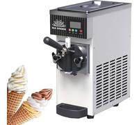 450W Single Flavor Soft Ice Cream Machine 4-5 Kg/H Countertop Stainless Steel Soft Serve Ice Cream Maker Commercial Ice Cream Maker Machine, for Restaurants Shops Snack Bar Purple