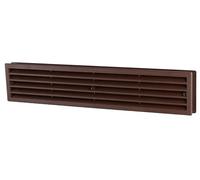 450x92mm / 18x4 inch Brown Bathroom Door Air Vent Grille Two Sided Ventilation Cover for Restroom, Warehouse, Storage Doors | Interior Door Transfer Grill