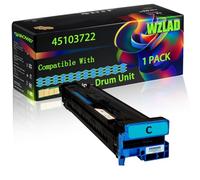 45103722 45103721 45103720 45103719 Compatible for Okidata OKI Drum Unit with Chip Pro 9541dn 9541Ec 9541Ev 9542dn 9542Ec 9542Ev Printers (1 Pack Cyan)