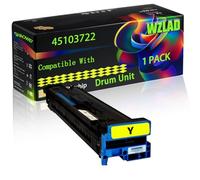 45103722 45103721 45103720 45103719 Compatible for Okidata OKI Drum Unit with Chip Pro 9541dn 9541Ec 9541Ev 9542dn 9542Ec 9542Ev Printers (1 Pack Yellow)