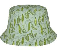 452 Bucket Hat Green Peas Leave Blue Bucket Sun Hat Foldable Spring Beach Fisherman Hats Breathable Sport Sun Cap