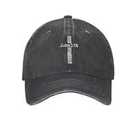 452 Dad Hat Religious Cross John 3-16 Casual Hat Comfortable Sports Hat Unisex Hip Hop Hat for Adult Gifts Workout