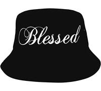 452 Men Women Beach Hat Blessed Bucket Hat Breathable Fisherman Hat Sun Protective Summer Hat for Summer Teens Fishing