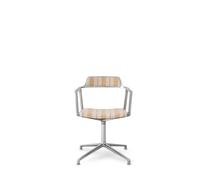 452 Mesura Edition Swivel Chair With Gliders Polished/Striped