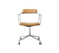 452 Swivel Chair With Wheels Camel/Leather