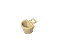 4523 Minifigure Backpack Bucket 10 Pieces High-Precision MOC Building Bricks Replacement Parts Compatible with Lego bricks GDS-90090 Tan