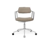 453 Swivel+ Swivel Chair with Wheels Aluminum/Dark Sand