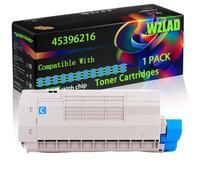 45396216 Compatible for Okidata OKI Toner Cartridges with Chip ES7460 ES7470MFP ES7480MFP ES7470dn ES7480dn ES7470dnMFP Printers (1 Pack Cyan)