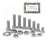454Pcs M5/M6/M8 Hex Bolt Assorted Bolts, Nuts & Washers Kit