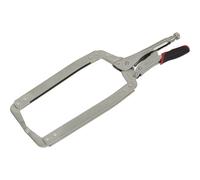 455mm Locking C-Clamp Pliers - 0-160mm Jaw Capacity - Knurled Adjustment Screw