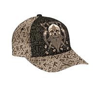 456 Baseball Cap Viking Odin Face Pattern Grey Baseball Hat for Outdoor Adjustable Ball Cap Quick Dry Men Trucker Caps Gifts
