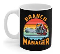 456 Coffee Cups Retro Chainsaw Branch Manager Arborist Logger Gift Printed Porcelain Mug Desigh Ceramic Mug for Coffee Colleague Christmas 330Ml