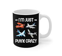 456 Cup I'm Just Plane Crazy Aviation for Aircraft Ceramic Custom Mugs Personalised Mugs Cups for Tea Lovers Coffee Home 330Ml