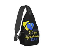 456 Shoulder Bag World Do-Wn Syndrome Day Pattern Shoulder Chest Bag Multipurpose Sling Bag Lightweight Cross Body Bag For Travel,Outdoor,Camping