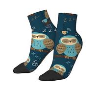 456 Trainer Socks Sweet Owl Dreams Office Socks Anti Sweat Sports Socks Soft Work Socks For Outdoor Everyday Yoga,30cm