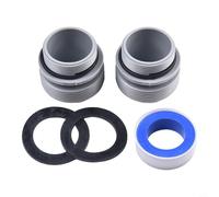4560 Pool Hose Adapter Conversion Kit, 40mm to 1-1/2 Inch Inlet Outlet for Pools, Grey Plastic Connector with Belt for Easy Filter Connection(2)