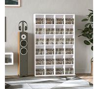 HOMCOM Media CD Games Storage Unit Bookcase Stores 312DVD and 480CD White, White