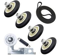 4581EL2002C Dryer Drum Roller Assembly, 4400EL2001A Dryer Belt and 4561EL3002A Dryer Motor Idler Pulley with Spring Compatible with LG Kenmore Dryers