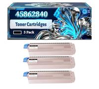 45862840 Toner Cartridges Compatible for Okidata OKI MC873dnct MC873dnv MC883dn MC883dnct MC883dnv Printers, With Chip Large Capacity 8300 Pages (3 Pack Black)