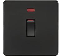 45A 1G DP Switch with neon - matt Black