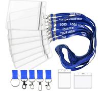 45cm/17.7inch Custom Lanyards with Text/Logo/Photo/Name/Message, Personalised Polyester Neck Straps for ID Badges, Keys, Events, Teachers, Office, Companies, Cruise (50, 0.6" (15 mm))