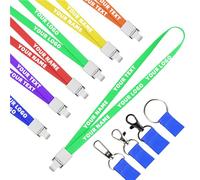 45cm/17.7inch Custom Lanyards with Text/Logo/Photo/Name/Message, Personalised Polyester Neck Straps for ID Badges, Keys, Events, Teachers, Office, Companies, Cruise (20, 0.8" (20 mm))