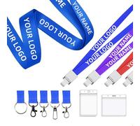 45cm/17.7inch Custom Lanyards with Text/Logo/Photo/Name/Message, Personalised Polyester Neck Straps for ID Badges, Keys, Events, Teachers, Office, Companies, Cruise (20, 0.6" (15 mm))