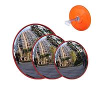 45cm/18" Convex Traffic Mirror - 130° Wide Angle Safety Mirror for Blind Spots, Driveway, Garage & Warehouse - Outdoor Security Mirror with Adjustable Wall Bracket