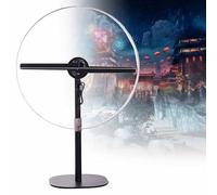 45cm 3D Hologram Fan, Desktop Fan Advertising Projector with Protective Cover, Telescopic Bracket, HD LED 1024x1024 Resolution and 256 LED Light Beads