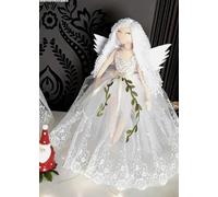 45cm Angel Tree Topper Christmas, Handmade, Fairy Angel With Wing For Christmas Decorations, Xmas Tree Ornament Eco-Friendly, Handcrafted