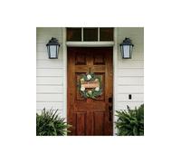 45cm Artificial Rose & Willow Leaf Welcome Wreath Realistic Greenery with Wooden Sign The hot sale Green One Size