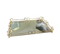 45Cm D&d Rectangle Rose Gold Mirror Tray