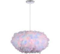 45CM Feather Pendant Light Colorful Feather Lampshade Modern Feather Ceiling Light for Living Room Bedroom Dining Room
