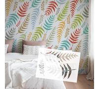45cm Floral Fern Leaf Reusable Stencil for Walls to Paint Large Template Crafts Artistic Decor Design for Putty Application DIY Project S588