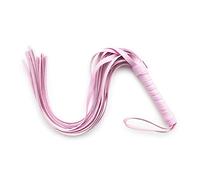 45cm Leather Flogger Whip Sex Whip Riding Horse Whip Spanking for Adults Play Training Stage Acts and Cosplay Erotic SM Sex Toy (Pink)