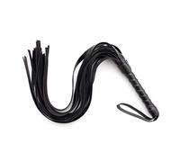 45cm Leather Flogger Whip Sex Whip Riding Horse Whip Spanking for Adults Play Training Stage Acts and Cosplay Erotic SM Sex Toy (Black)