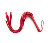 45cm Leather Flogger Whip Sex Whip Riding Horse Whip Spanking for Adults Play Training Stage Acts and Cosplay Erotic SM Sex Toy (Red)