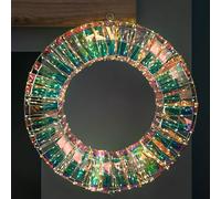 45cm Light up Iridescent Dream Christmas Wreath with 600 Warm White LEDs