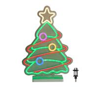 45cm Light up Neon Effect Christmas Tree with Base in Multi-Coloured Samuel Alexander Multi One Size