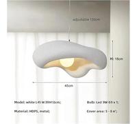 45cm Modern Wabi-Sabi Chandelier Adjustable G9 Pendant Light for Kitchen Dining Room Living Room & Bar - Creative Ceiling Lamp (Bulb Not Included)