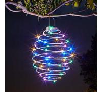 45cm Multicoloured Metal Solar Spiral Garden Light Marco Paul Multi One Size