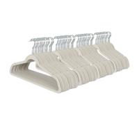 45cm Non-Slip ABS Velvet Hangers - Pack of 100 Harbour Housewares Grey One Size