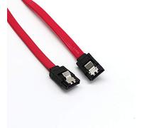 45cm SATA Cable with Locking Serial ATA II 2 3GB Data Cable + Locking Clips S-S (Black)