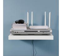 45cm Wall Floating Media Shelf/Shelving Home Decoration CD/Sky Box - White
