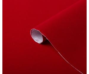45cm wide RED VELOUR STICKY BACK PLASTIC VINYL D-C-FIX SELF ADHESIVE WRAP