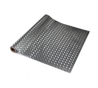 45cm x 1.5m dc fix CHEQUER PLATE SILVER premium sticky back plastic vinyl wrap
