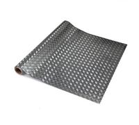 45cm x 1m up to 10m dc fix CHEQUER PLATE SILVER premium sticky back plastic vinyl wrap (210-0060) (45cm x 1m)