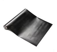 45cm x 1m up to 15m dc fix LEATHER EFFECT BLACK sticky back plastic vinyl wrap film (200-1923) (45cm x 5m)